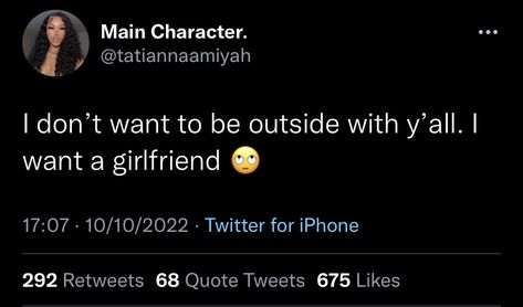 Stud Quotes Funny, Need A Gf Quotes, Twitter Quotes Girlfriend, I Need A Gf Quotes, Lgbtq Girlfriend Quotes, I Want A Girlfriend Quotes, I Love My Gf Quotes Twitter, Me As Your Gf A W Tweet, Stud Twitter Quotes