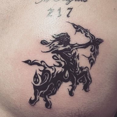 NP.ink🇻🇳 on Instagram: “Sagittarius tribal ♐️” Small Sagittarius Tattoo For Men, Sagitarius Tattoo Ideas Sagittarius Men, Sagittarius Animal Tattoo, Sagittarius Centaur Tattoo, Gothic Sagittarius Tattoo, Sagittarius Design, Vancouver Tattoo, Sagittarius Tattoo, Tattoo Design Book