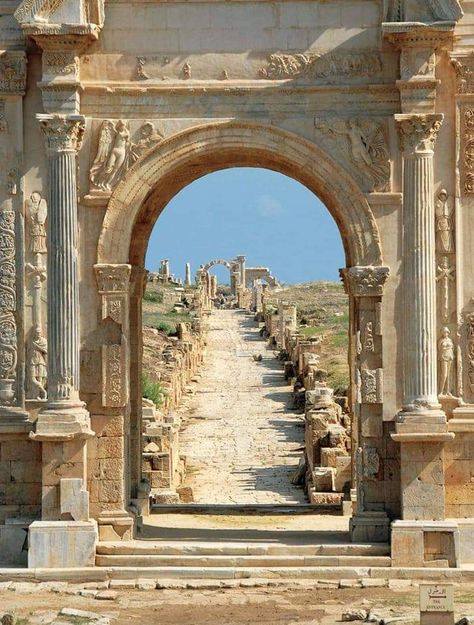 Archaeo - Histories on Twitter: "Leptis Magna in Libya : It was established as a Phoenician colony in 7th century BC, but reached its peak as part of Roman region of Tripolitania. Detailed Post - https://t.co/VLSA5R3eRl #archaeohistories https://t.co/0sRC11pSkK" / Twitter Contemporary Building, Roman History, 1st Century, Ancient Architecture, Flower Art Painting, Libya, Archaeological Site, Greece Travel, North Africa