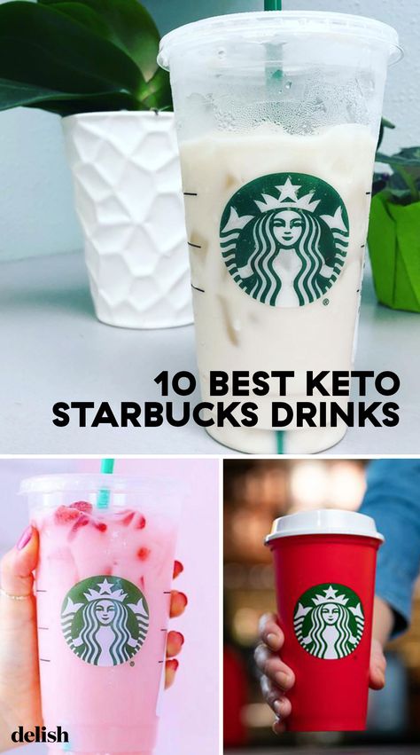 These creamy drinks are keto-friendly and WAY better than plain black coffee. See more at Delish.com. #starbucks #keto #ketodiet #drinks #hot #icedcoffee #lowcarb #howtoorder #recipes Best Keto Starbucks Drinks, Creamy Drinks, Keto Starbucks Drinks, Order At Starbucks, Low Carb Starbucks Drinks, Low Carb Starbucks, Keto Starbucks, Healthy Starbucks Drinks, Low Carb Drinks