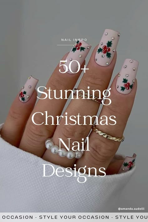 50+ Cute & Classy Christmas Nail Designs for 2024. Searching for the perfect classy and cute Christmas nails for 2024? We’re sharing 50+ trendy Christmas nail designs for 2024/2025! Whether you love short, square, red, acrylic, almond, or simple nails, we’ve got all the Christmas nail inspo you need for the holidays. Holiday nails, winter nails Classy Nails Ideas, Almond Christmas Nails, Holiday Nail Ideas, Nails Xmas, Red And White Nails, Holiday Nails Winter, Festive Manicure, Christmas Nail Ideas, December Nails