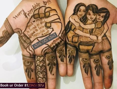 Friendshipday Friends, Mehndi Designs For Eid, Baby Mehndi Design, On Friendship, Legs Mehndi Design, Mehndi Designs For Kids, Simple Mehndi Designs Fingers, Engagement Mehndi Designs, Full Mehndi Designs