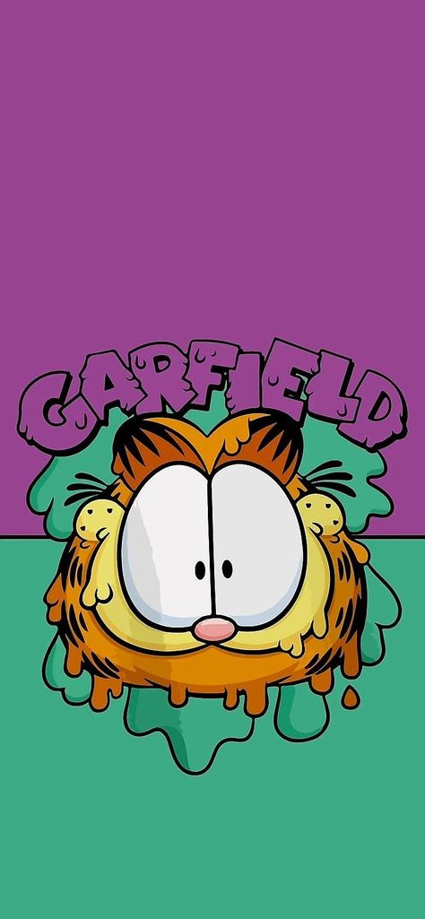 Garfield Wallpaper Iphone, Garfield Wallpaper, Disney Minimalist, Garfield Cartoon, Garfield And Odie, Witchy Wallpaper, Simple Iphone Wallpaper, Cartoon Wall, Pop Art Wallpaper