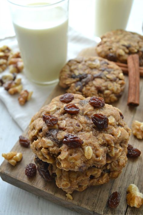 Chewiest Oatmeal Raisin Cookies Oatmeal Cookie Pancakes, Oatmeal Raisin Cookies Chewy, Coconut Tart, A Glass Of Milk, Homemade Oatmeal, Snickerdoodle Recipe, Candle Cookies, Roll Cookies, Oatmeal Raisin Cookies