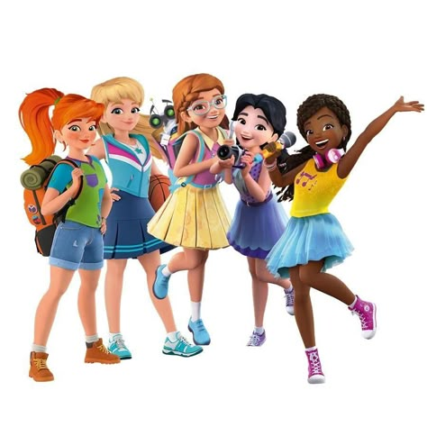 Lego Friends Lego Friends Characters, Emma Lego Friends, Lego Girls Birthday Party, Lego Friends Andrea, Mia Lego Friends, Lego Friends Friendship House, Shimmer And Shine Characters, Lego Friends Birthday, Lego Friends Party