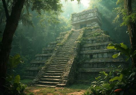 ✨ Discover the enchanting beauty of ancient ruins nestled in the heart of the jungle. This stunning temple evokes a sense of mystery and adventure, inviting you to explore its secrets! 🍃🏞️ #AncientRuins #JungleAdventure #MysticalPlaces #DigitalArt #AIArt #NatureLovers Temple In Jungle, Book Architecture, Jungle Temple, Mystical Places, Jungle Adventure, In The Jungle, Ancient Ruins, In The Heart, Temple