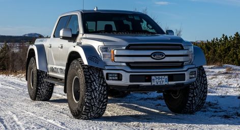 Arctic Trucks Turns Ford F-150 Into An Ice-Breaking Machine Arctic Trucks, Ford F150 Lariat, Ford Trucks F150, Ford F150 Pickup, Montero Sport, Custom Pickup Trucks, Vw Amarok, Tesla Roadster, Mitsubishi L200