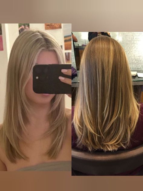 #BlondeHairGoals #BlondeTransformation #HairMakeover #BlondeBeauty #BlondeAmbition #HairInspo #BlondeBombshell #BlondeJourney #NewHairWhoDis #BlondeVibes #HairTransformation #BlondeLife #BlondeHighlights #BlondeObsessed #BlondeMagic Hair Layering Medium, Layers On Flat Hair, Short Layers Medium Length Straight, Hair Cuts No Layers Straight, Cute Haircut For Straight Hair, Lots Of Layers Medium Hair Straight, Layers Haircuts For Medium Hair, Cute Haircuts For Long Straight Hair, Haircut Ideas Straight Hair Medium