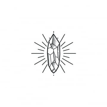 Drawing Crystals, Tattoo Silhouette, Hexagon Tattoo, Gem Logo, Crystal Illustration, Shape Drawing, Gem Tattoo, Crystal Drawing, Geometric Stone