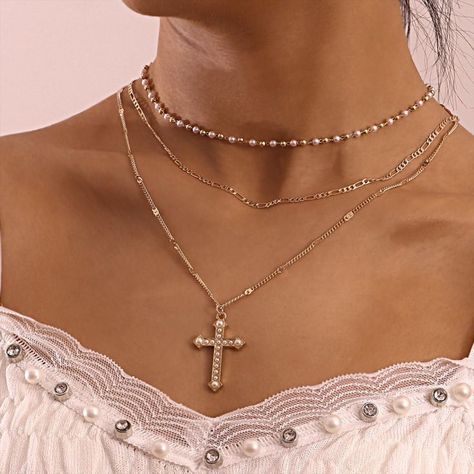 #women's fashion #beauty #wedding #men's fashion #necklace #earrings #bracelets #bohemian #handmadejewelry #Vacation #Valentine's Day Jewelry #Valentine's Day gift #diyjewelry #jewelrymaking #wirejewelry #diy #Crucifixion Necklace Cross Pendant Necklace Woman, Elegant Pendant, Diamond Cross Pendants, Diamond Cross, Necklace Women, Valentines Jewelry, Pearl Pendant Necklace, Cross Pendant Necklace, Pearl Chain