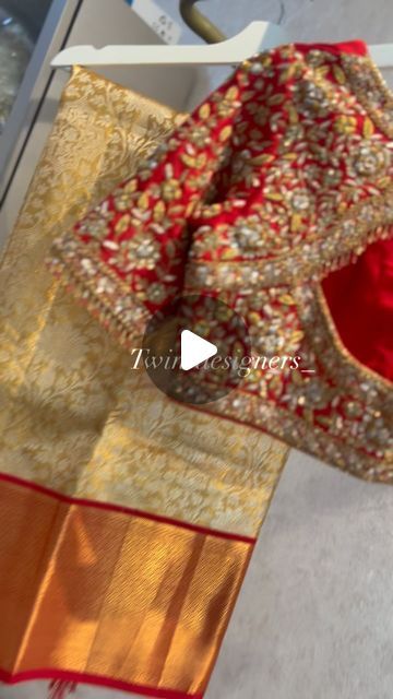 Red Pattu Blouse Maggam Work Designs, Gold Saree With Red Blouse, Latest Blouse Works For Pattu Sarees, Red Work Blouse Designs, Pattu Saree Blouse Designs Wedding, Pattu Saree Blouse Designs Maggam Work Latest, Red Blouse Work Designs Pattu, Blouse Models For Pattu Sarees, Latest Work Blouses For Pattu Sarees