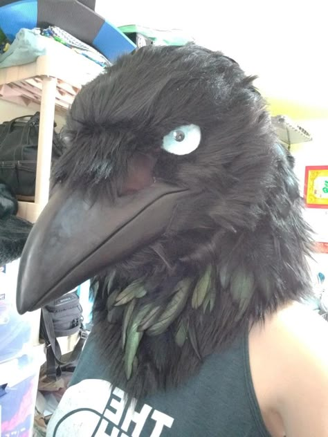 Scary Birds, Crow Mask, Raptor Dinosaur, Bird Costume, Dragon Puppet, Crows Ravens, Silly Cats Pictures, Silly Images, Scary Art