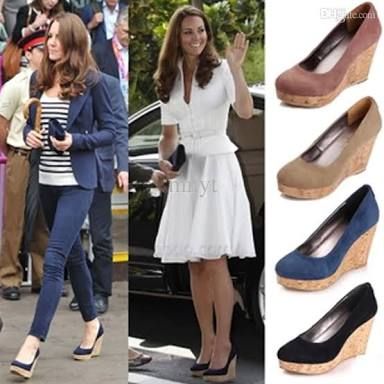 Wedge Pumps Outfit, Moda Kate Middleton, Kate Middleton Shoes, Samantha Cameron, Pumps Outfit, Mustard Pants, Looks Kate Middleton, Purple Pumps, Dog Running