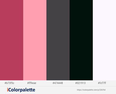 Draculaura Color Palette, Goth Colour Palette, Black And Pink Color Palette, Pink And Black Color Palette, Draculaura Outfit, Car Signage, Kitchen Color Palettes, Bedroom Makeover Ideas, White Gravel