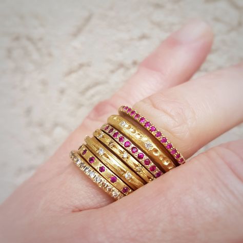 Ruby Band . White Gold Ruby Ring . 18k Gold Wedding Ring . Ruby Engagement Ring . Textured Stacking Band . Ruby Stack Ring . Ethical Jewelry https://etsy.me/3aIAM7s #gold #ruby #pink #white #women #minimalist #ruby Wedding Ring Ruby, Eternity Band Stack, White Gold Ruby Ring, Ruby Eternity Band, Gold Ruby Ring, Gold Diamond Hoop Earrings, Ruby Bands, Ruby Ring Gold, Eternity Ring Gold