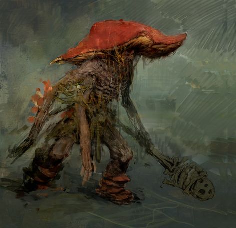 ArtStation - Mushroom soldier, Maxim Verehin Art Sinistre, Forest Creatures, Monster Concept Art, Fantasy Monster, Wow Art, Creepy Art, Monster Design, Creature Concept Art, Fantasy Artist