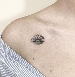 Tattoo Designs Sunflower, Sun And Sunflower Tattoo, Sun Sunflower Tattoo, Sunflower And Moon Tattoo, Half Sunflower Tattoo, Sun And Flower Tattoo, Shape Tattoo, Muster Tattoos, Sunflower Tattoos