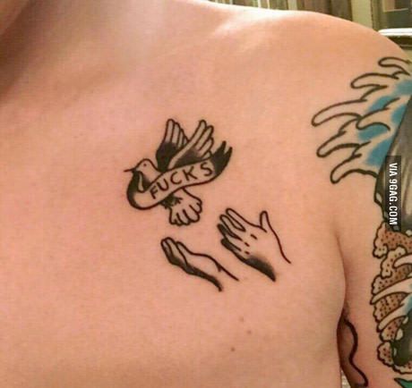 Flying f**ks Dumbest Tattoos, Bestie Tattoo, Clever Tattoos, Bff Tattoos, Tattoo Fails, R Tattoo, Funny Tattoos, Best Friend Tattoos, Friend Tattoos