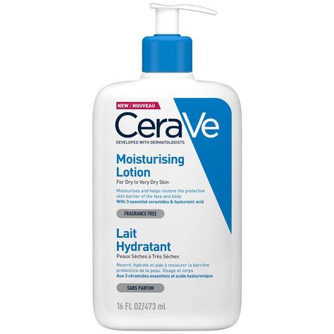 CeraVe Moisturising Lotion Cerave Moisturizer, Cerave Moisturizing Lotion, Dry Skin Body, Lotion For Dry Skin, Hydrating Cleanser, Moisturizing Body Lotion, Dry Sensitive Skin, Best Moisturizer, Moisturizer For Dry Skin