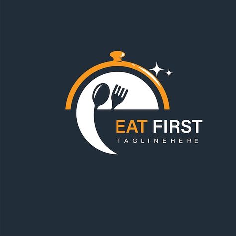 Vector eat or food logo with the concept... | Premium Vector #Freepik #vector #spoon-icon #bowl-icon #fork-icon #fork-knife Logo Design Inspiration Restaurant, Resturant Logo, Eat Logo, Recipes Chili, Pasta Bread, Logo Racing, Catering Logo, Best Food Recipes, Logo Development