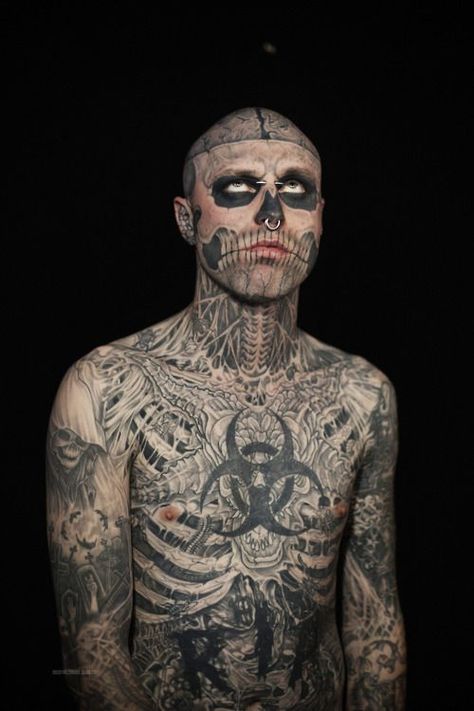 31 Tattoo, Rick Genest, Horrible Tattoos, Master Tattoo, Zombie Boy, Tatted Men, Side Show, Sibling Tattoos, Skull Art Drawing