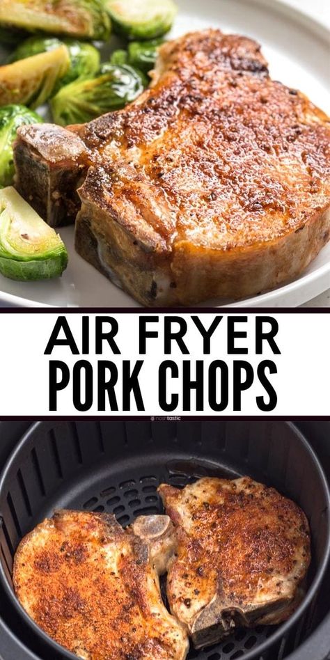 Easy Air Fryer Pork Chops, Air Fry Pork Chops, Air Fryer Recipes Pork, Cooking Pork, New Air Fryer Recipes, Air Fryer Pork, Air Fryer Recipes Snacks, Air Fryer Pork Chops, Cooking Pork Chops