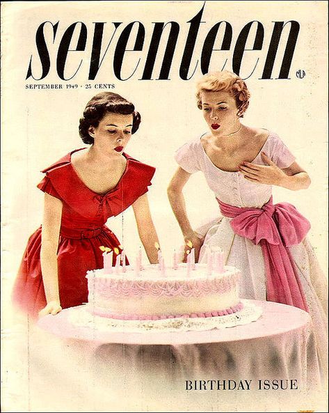 Seventeen magazine 1949 September by AngoraSox, via Flickr Seventeen Magazine Covers, Old Magazine, Seventeen Magazine, Old Magazines, Vintage Birthday, Vintage Life, Vintage Magazines, Vintage Vogue, Vintage Magazine