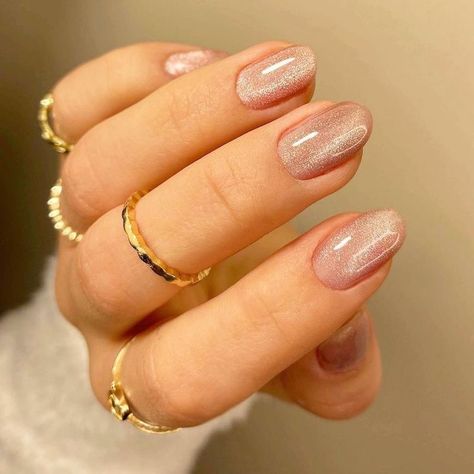 The Best Velvet Nail Ideas to Show Your Manicurist Nude Cats Eye Nails, Velvet Nails Pink, Natural Cat Eye Nails, Velvet Nails Acrylic, Fun Bridal Nails, Natural Short Nail Designs, Russian Manicure Design, Studio Pictures, Nails Round