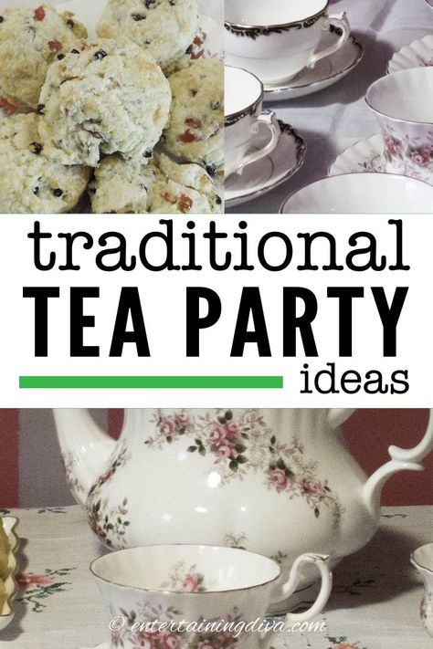 Traditional Tea Party, Farmhouse Bedroom Wall, Host A Tea Party, Oatmeal Applesauce Cookies, Scones And Clotted Cream, Interior Cottage, Serving Buffet, Tea Party Ideas, Scone Recipes