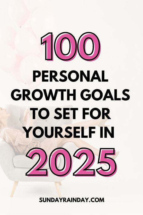 Start 2025 with a bang! Discover 100 personal growth goals to inspire you. From mental health to productivity, this goal list will help you create a life-changing plan for the New Year. Perfect for organization and self-care. Personal Growth Ideas, Personal Growth Goals, Goals To Set, Growth Goals, Goal List, Turn Your Life Around, Life Changing Habits, Personal Growth Plan, Life Coaching Tools