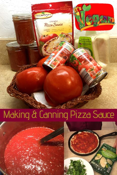 Mrs Wages Pizza Sauce Recipe, Canning Pizza Sauce, Pizza Sauce Recipe, Country Cook, The Country Cook, Food Vegan, Pizza Sauce, Boiling Water, Fresh Tomatoes