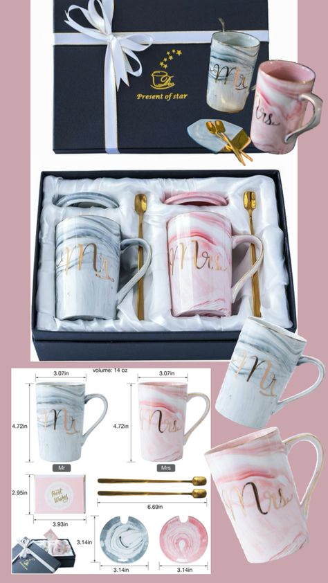 https://amzn.to/3NdKK0r Gifts For Bridal Shower, Gifts For Bride And Groom, Gifts For Bride, Wedding Gifts For Bride And Groom, Groom Gifts, Couples Anniversary, Married Couples, Couple Mugs, Bride And Groom Gifts