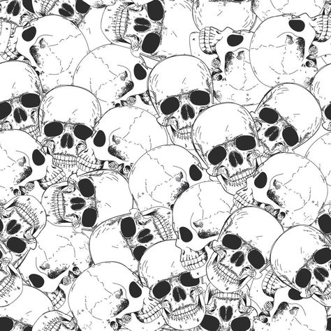 Skull seamless pattern. Halloween wallpaper. Human skeleton hand drawing background. Skeleton Background, Engraver Ideas, Gothic Svg, Stencils Printables Templates, Latest Graphic Design, Skeleton Pattern, Skull Png, Skull Svg, Stencils Printables