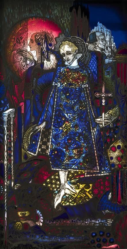 Clarke was a leading exponent of the Celtic Revival and of the Irish Arts and Crafts movement at the beginning of the 20th century. Attracted by the artistic language ... Prince Illustration, Harry Clarke, William Morris Patterns, Dappled Light, Irish Art, Stained Glass Panels, National Gallery, Male Figure, Trippy Art