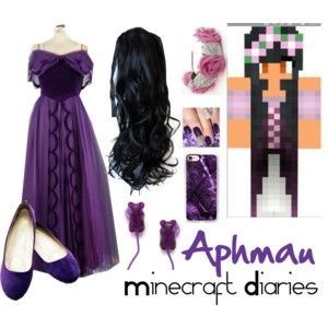 📍~Aphmau Minecraft Diaries Cosplay~💜CosplayCentral💜 Aphmau Minecraft Diaries, Aphmau Mcd, Aphmau Minecraft, Aphmau Wallpaper, Purple Prom Dresses, Off Shoulder Prom Dress, Aphmau Pictures, Minecraft Diaries