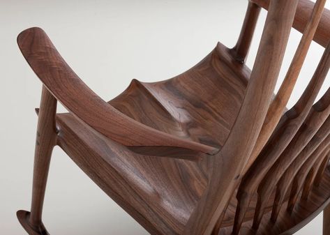 Maloof Rocking Chair, Sam Maloof, Wooden Rocking Chair, Wooden Rocking Chairs, Rocking Chair, Wood Projects, Accent Chairs, Home Furniture, Furniture Design