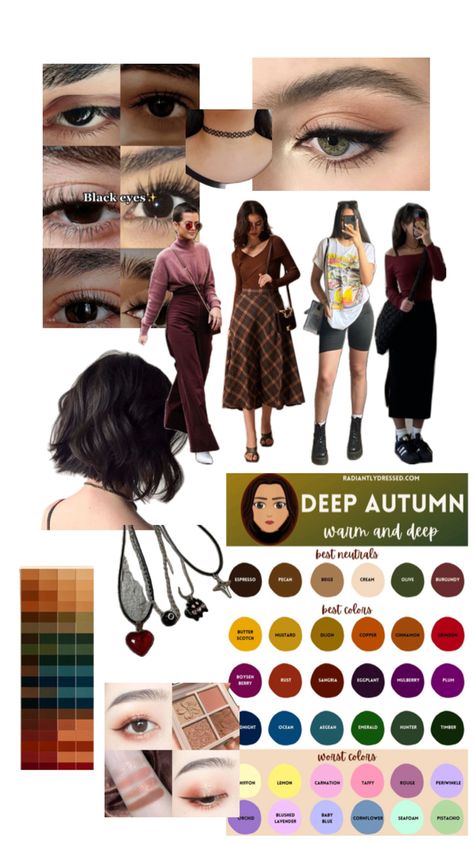 Deep Autumn Makeup, Deep Autumn Palette, Soft Autumn Deep, Modest Christian Clothing, Deep Autumn Color Palette, Color Knowledge, Early 2000s Style, Style Analysis, Venus Fashion