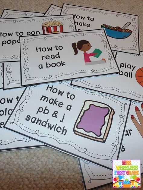 Procedural Writing Topic Cards How To Books First Grade, How To Writing First Grade Anchor Chart, Writing Instructions Ks1, Sequencing Writing Activities, Procedural Text Activities, Procedure Writing Year 2, Procedure Writing Grade 1, How To Writing 2nd Grade, How To Writing First Grade