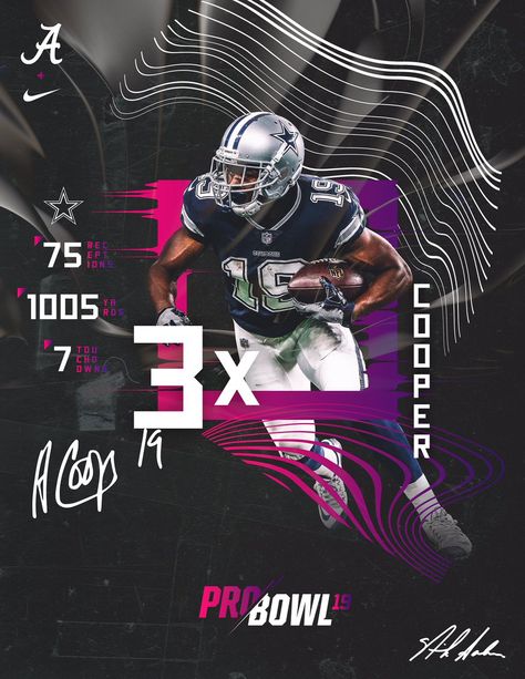 Nike Inspiration, Amari Cooper, Sports Templates, Football Photography, Sport Poster Design, Sports Marketing, Basketball Art, Retro Sports, Sports Graphics