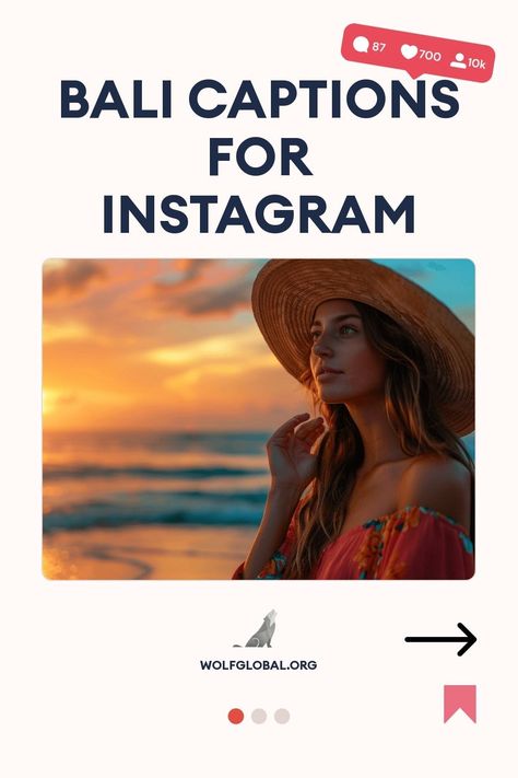 Promotional graphic suggesting Bali-themed Instagram captions with a woman enjoying a sunset.
Graphic checklist of Bali travel experiences with illustrations and a "Get 100+ More" button.
A promotional image featuring a woman with a laptop, surrounded by social media icons, advertising an Instagram engagement platform. Captions For Bali Pictures, Bali Captions Instagram, Bali Quotes, Bali Pics, Bali Getaway, Bali Instagram, Bali Yoga Retreat, Bali Girls, Day Of Silence