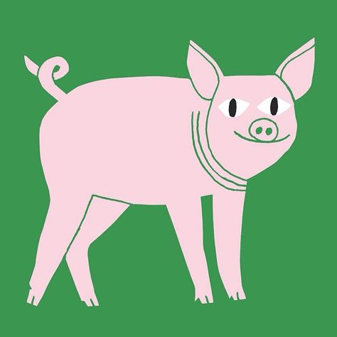 Lie Dirkx - National Vegetarian Week Pig Ideas, Relationship Drawings, Pig Graphic, Pig Head, Pig Design, Pig Illustration, Animal Graphic, Little Pigs, Animal Figures