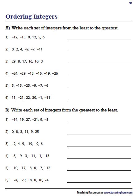 Ordering Integers Integers Worksheet For Grade 7, Integers Worksheets 6th Grade, Integers 7th Grade Math Worksheets, Integers 7th Grade Math, Adding Integers Worksheet, Add And Subtract Integers, Math Key Words, Subtraction Facts Worksheet, Teaching Integers