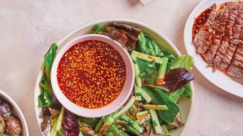 Korean Gochujang Dressing. Gochujang is a fermented hot pepper paste and a staple in Korean cooking. Here, we use a few pantry staples to transform it into a spicy-sweet dressing. Gochujang Salad Dressing, Gochujang Dressing, Chili Salad, Peanut Butter Chicken, Pork Marinade, Pepper Paste, Asian Sauce, Korean Cooking, Spicy Korean