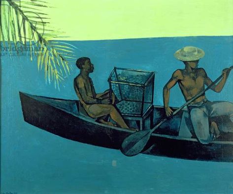 John Minton: 'Fisher Boys', 1951 (oil on canvas) Louisiana Landscape, Figure In Landscape, John Minton, Texture Composition, Eric Gill, Art Images Pictures, Art Facts, Duncan Grant, Licensing Art