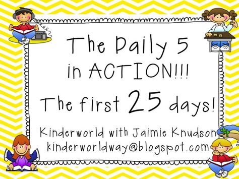 KINDERWORLD: The Daily 5 in Action Kindergarten Fluency, Daily 5 Kindergarten, Daily 5 Centers, Daily 5 Activities, Kindergarten Blogs, Daily 5 Reading, Thinking Maps, Daily Five, Kindergarten Fun