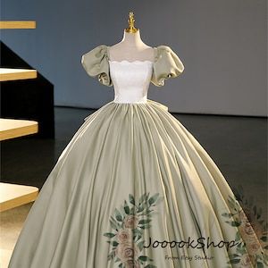 Beautiful Ball Gowns, Beaded Party Dress, Long Party Dress, Floral Dress Formal, Long Formal Dress, Evening Dresses Cocktail, Sweetheart Dress, Party Dress Long, Green Satin