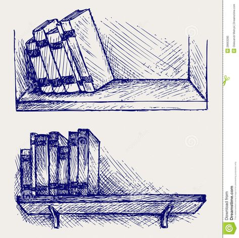 Shelf Doodle, Books Doodle, Shelf Drawing, Books On Shelf, Books On A Shelf, Crayon Book, Book Vector, Art 2022, Bookshelf Art