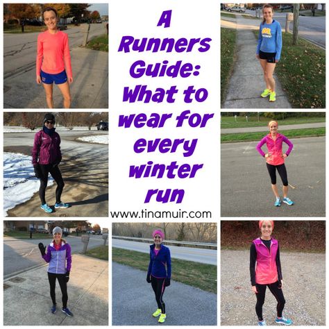 This guide is so helpful! Diagrams for every 5 degree difference in temperature from Elite runner Tina Muir! Winter Running- What to Wear at Every Temperature | Fuel Your Future with Tina Muir What To Wear Running Temperature, Dynamic Running Shoes For Jogging, Medium Fit, Runners Warm Up, Warm Up Before Jogging, Running Gear By Temperature, Cold Weather Running Gear, Winter Running Gear, Running In Cold, Trail Running Gear