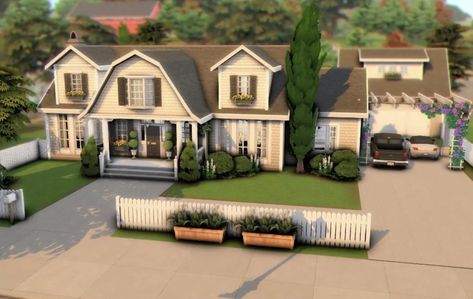 Unique Sims 4 Builds, Brindelton Bay House Sims, Sims 4 Brindleton Bay House, Sims 4 Brindleton Bay, Sim4 Cc, Sims 4 Houses Layout, Brindleton Bay, The Sims 4 Lots, Coastal Hamptons