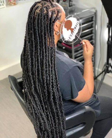 Large Part Soft Locs, Long Black Soft Locs, Straight Soft Locs, Faux Locs Thick And Long, Faux Locs Large Parts, Soft Locs Large Parts, Hawaiian Clover Locs, Bob Braids Hairstyles, Big Box Braids Hairstyles